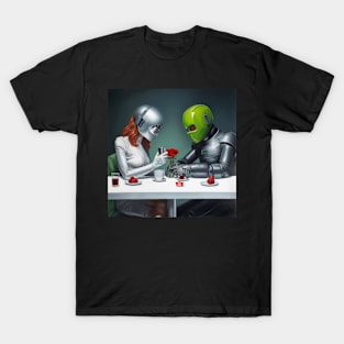 Robots in the cafe series T-Shirt